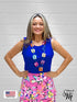 Elegant Pleated Scoop Neck Sleeveless Top - T624